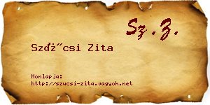 Szücsi Zita névjegykártya