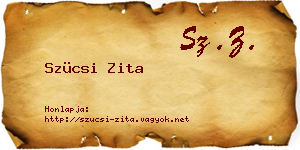 Szücsi Zita névjegykártya